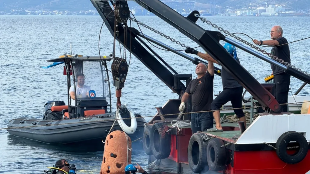 İzmit Körfezi’nde resifler denize indirildi