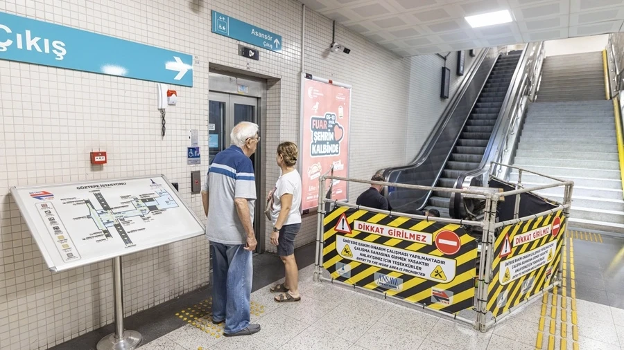 İzmir Metro’nun yürüyen merdiven ve asansörlerine yakın takip