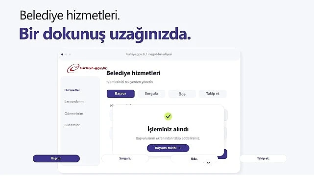 İnegöl’de Belediye Hizmetlerine E-Devlet Kolaylığı: Yarım Milyon İşlem Gerçekleştirildi