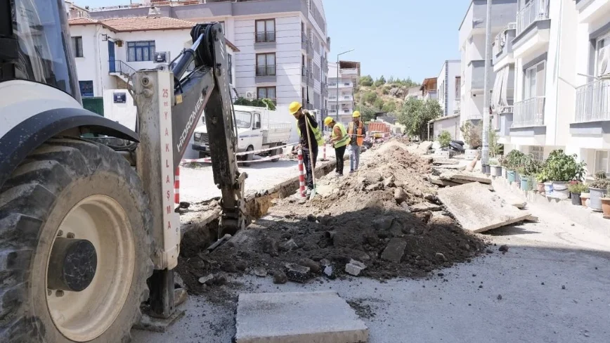 Dikili’de doğal gaz altyapısı Cumhuriyet Mahallesi’ne genişliyor