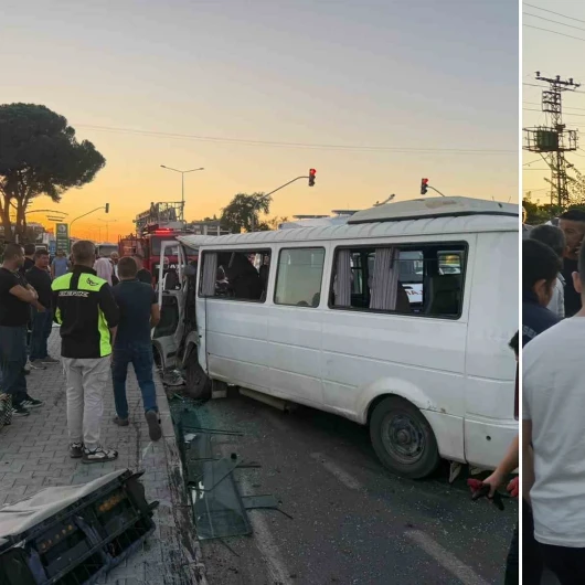 Aydın'da beton mikserinin çarpmasıyla 10 kişi yaralandı