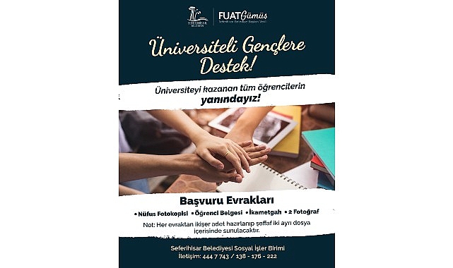 Seferihisar Belediyesi üniversiteli gençlere destek başvurularını başlattı