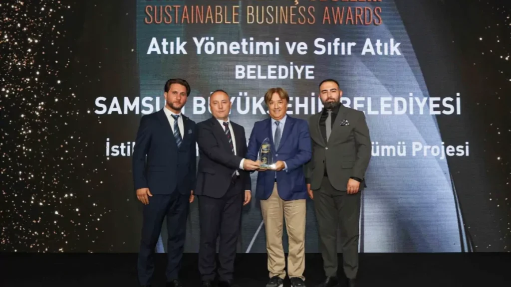 Samsun Büyükşehir'in Çiftlik Caddesi projesi sürdürülebilirlik ödülü aldı