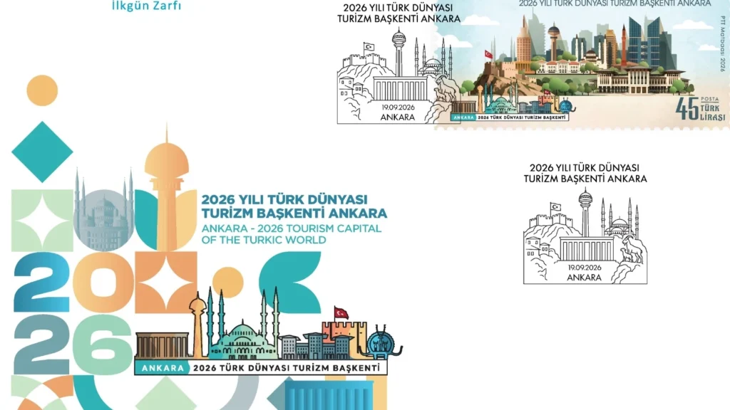 PTT’den “2026 Yılı Türk Dünyası Turizm Başkenti Ankara” Konulu Anma Pulu Ve İlkgün Zarfı