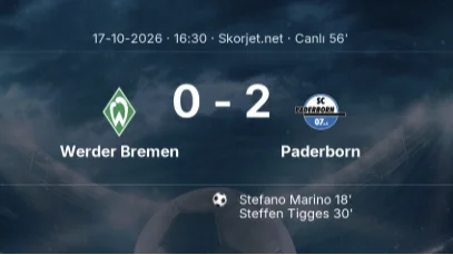 Werder Bremen-Paderborn maçı başladı! Skor 0-2