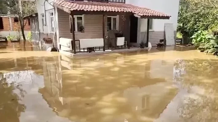 Düzce'de sağanak yağış evleri bastı, tahliye ve tahliye çalışmaları sürüyor