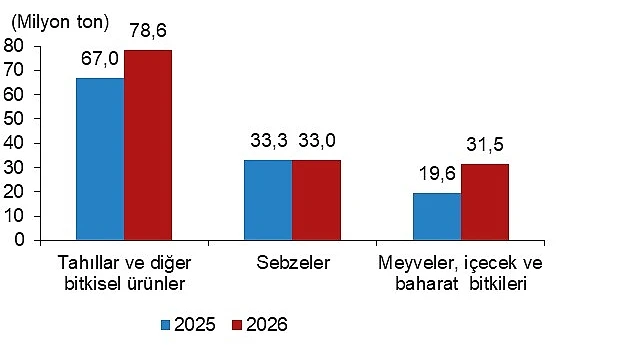 Bitkisel Üretim 2026 2. Tahmini: Üretimde genel artış öngörülüyor