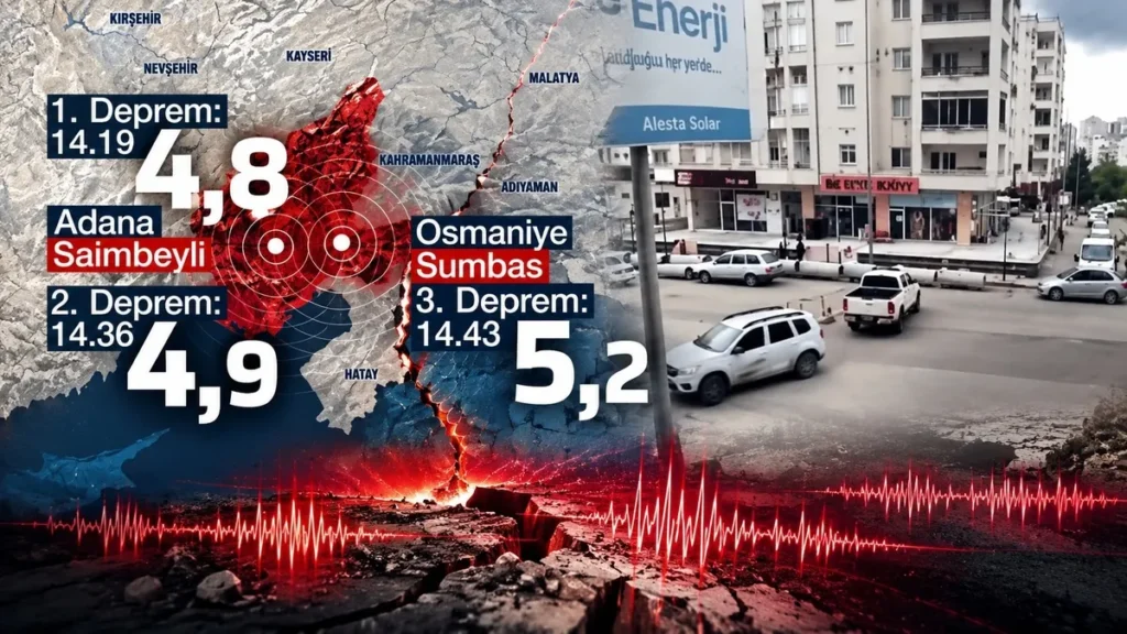 Adana ve Osmaniye'de art arda depremler: 5,2 sonrası 4,4'lük sarsıntı